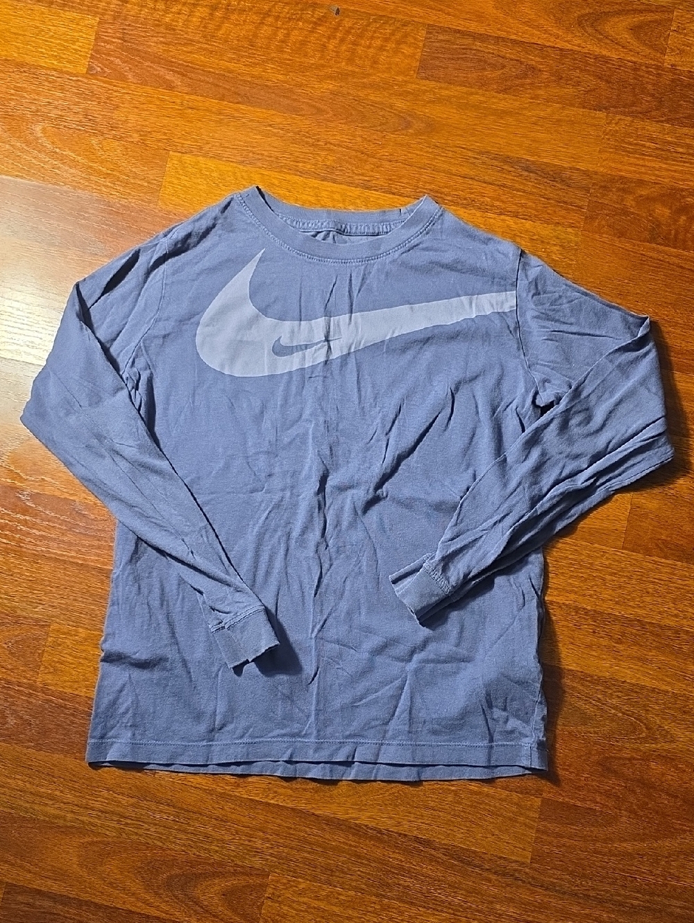 Nike Long-Sleeve Swoosh Tee — Light Blue